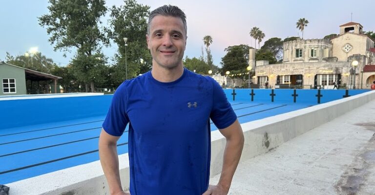 Pessot, representante del Sport, inicia su participación en el Sudamericano Master de Natación