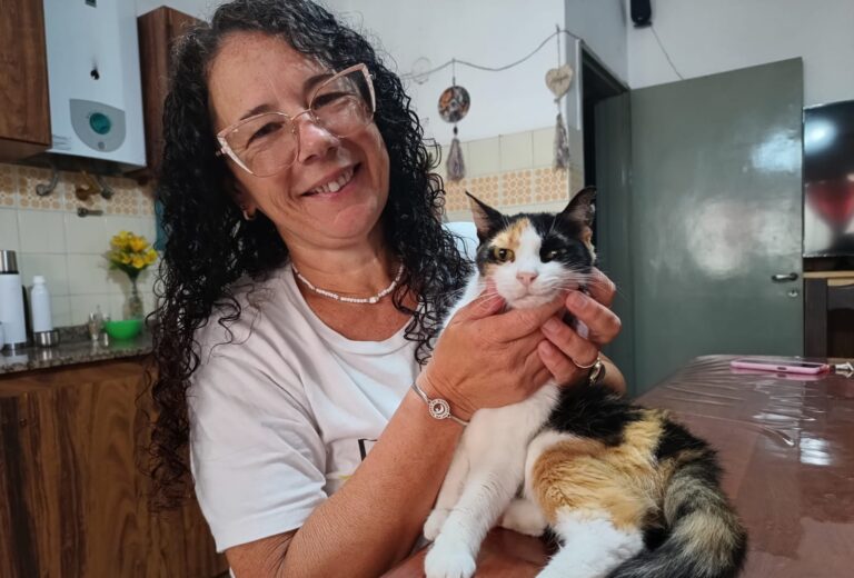 Alejandra Vilchez: la vida dedicada al rescate y al cuidado de gatos como niñera