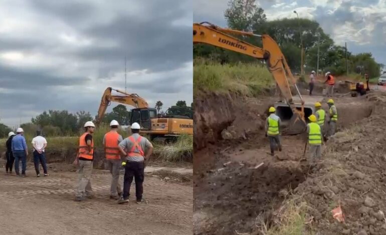 Avanza la obra de entubado del canal de desagüe de barrio Parque ...