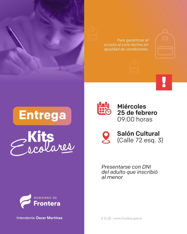 Entrega de kits escolares en Frontera