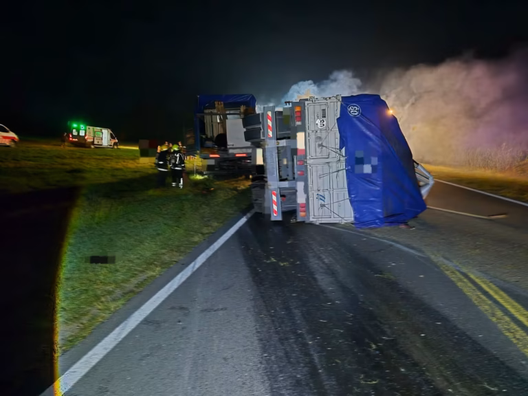 Una mujer murió tras el choque e incendio de un camión y un auto