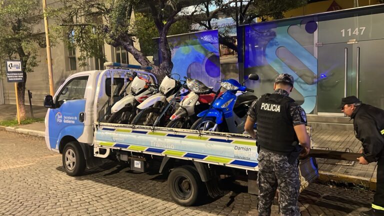 Operativo vehicular en San Francisco: secuestraron 24 motos y detuvieron a dos personas