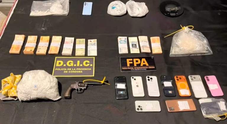 Allanamiento por robo terminó con 2,3 kilos de cocaína secuestrados en Río Cuarto