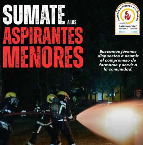 Bomberos abrió las inscripciones para la Escuela de Aspirantes Menores