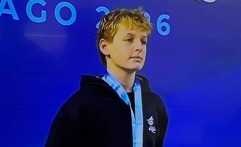 Augusto Scarafía inicia su participación en el Campeonato Nacional de Natación