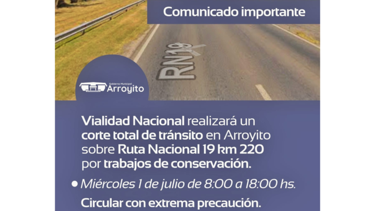 Cortes en la Ruta Nacional 19