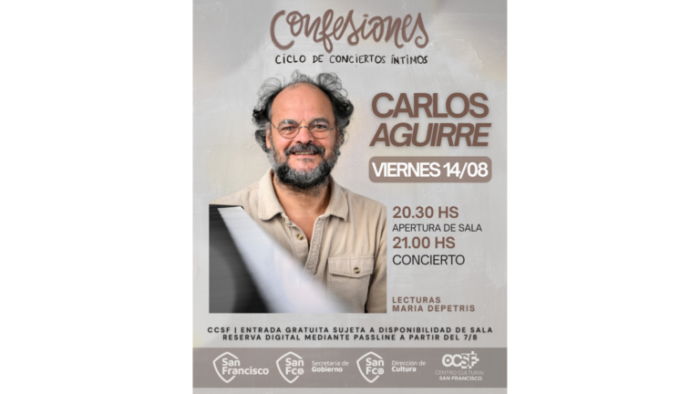 Llega una nueva edición del ciclo “Confesiones” con la presentación de Carlos “Negro” Aguirre
