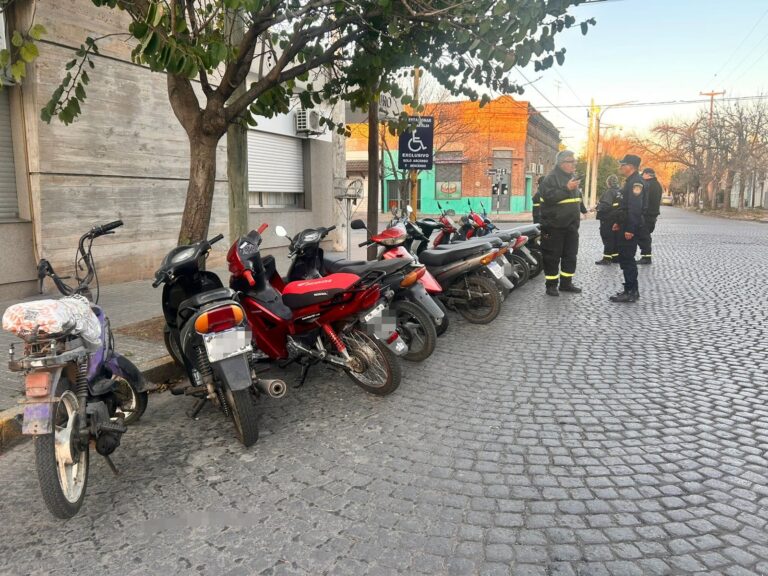 Secuestraron 14 motocicletas durante un operativo de control vehicular
