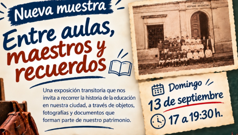 El Museo Histórico abre la muestra «Entre aulas, maestros y recuerdos»