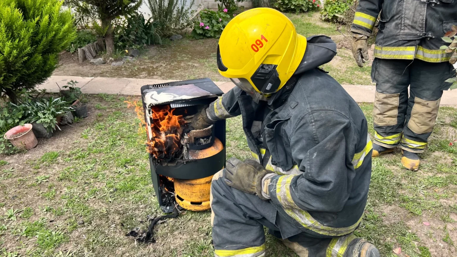 Bomberos morteros