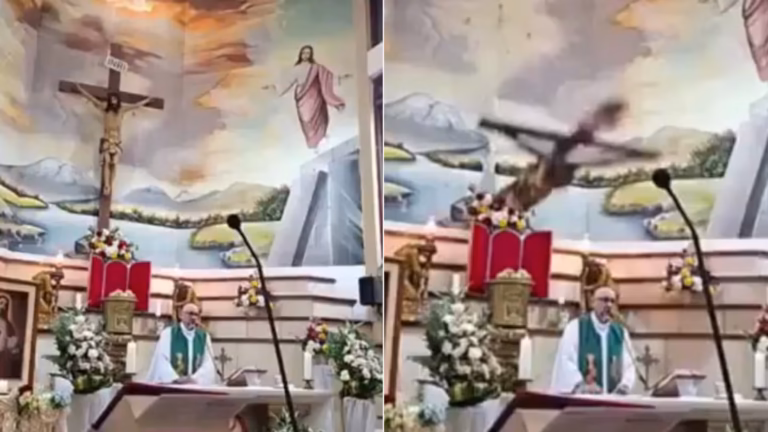Un sacerdote murió al caerle una cruz encima mientras celebraba una misa en Ecuador